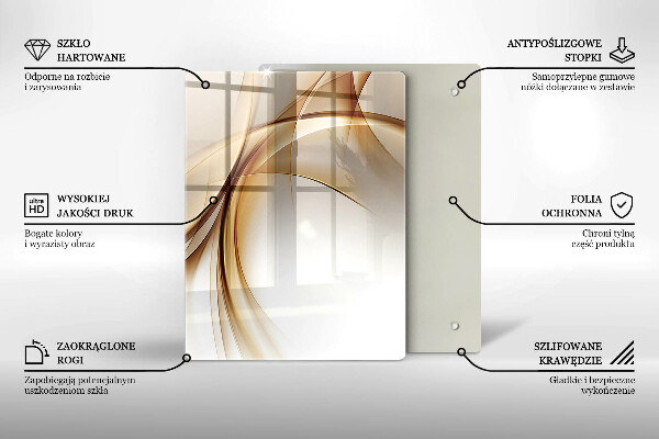 Tabla de cortar de vidrio Flores rosadas de primavera