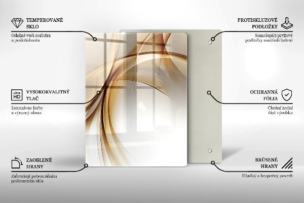 Tabla de cortar de vidrio Flores rosadas de primavera