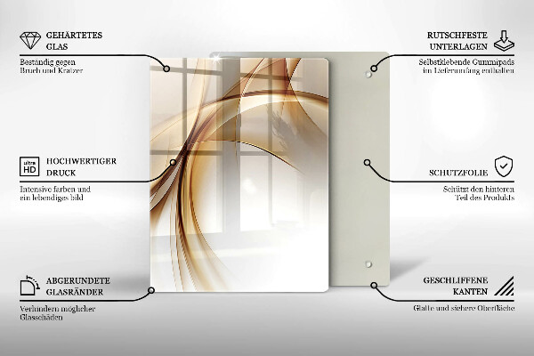 Tabla de cortar de vidrio Flores rosadas de primavera