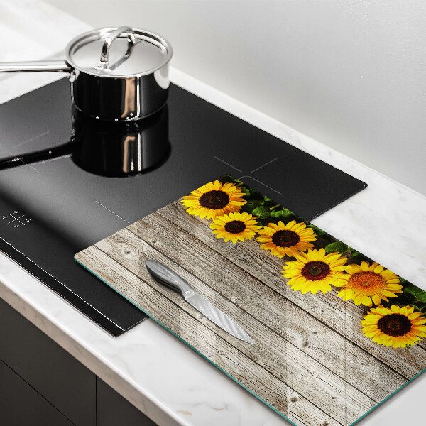 Tabla de cortar de vidrio Girasoles en tablas