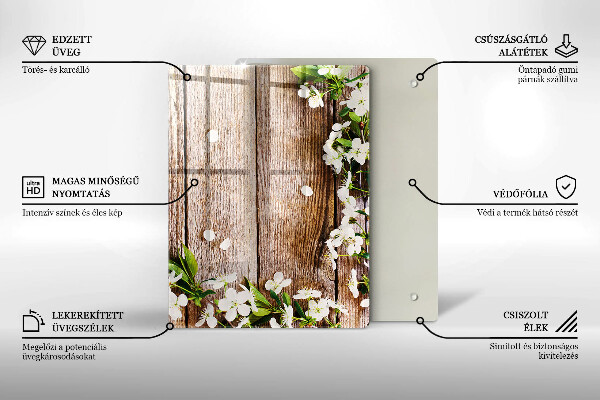 Tabla de cortar de vidrio Girasoles en tablas