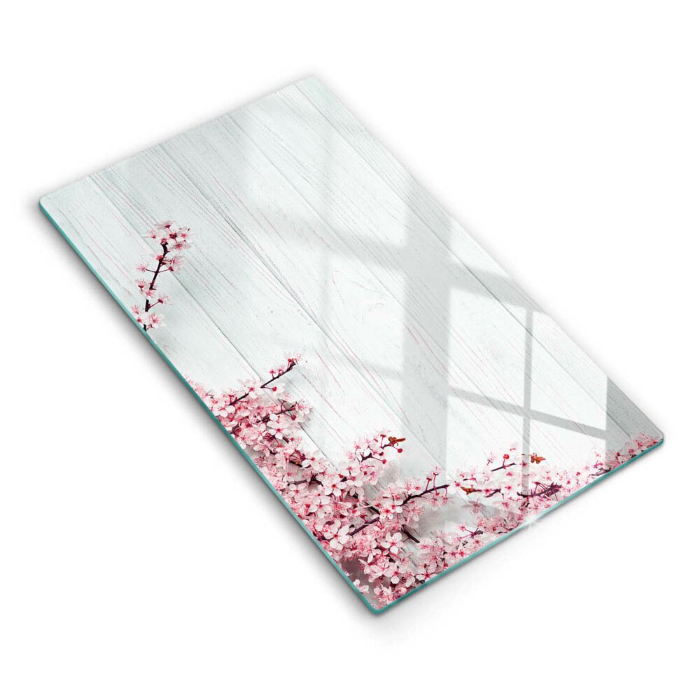 Tabla de cortar de vidrio Flores en las tablas