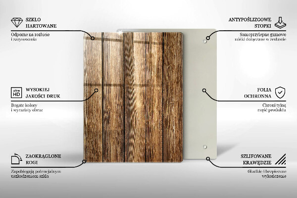 Tabla de cortar de vidrio Flores en las tablas