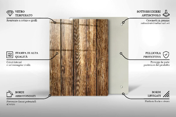 Tabla de cortar de vidrio Flores en las tablas