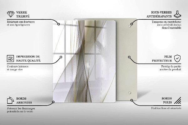 Tabla de cortar de vidrio Fondo de abstracción de estructura