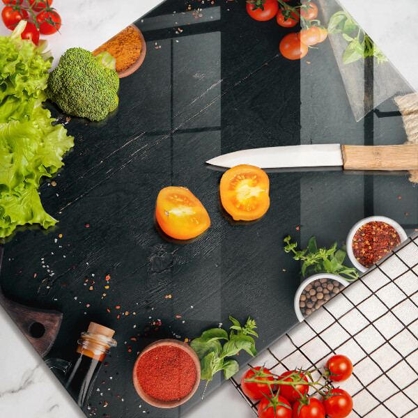 Tabla de cortar de vidrio Tomates cherry