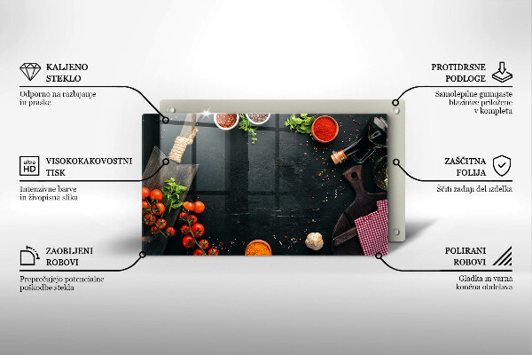 Tabla de cortar de vidrio Tomates cherry