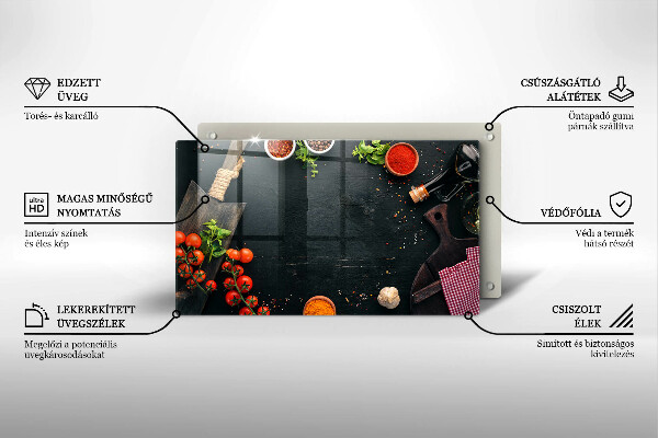 Tabla de cortar de vidrio Tomates cherry