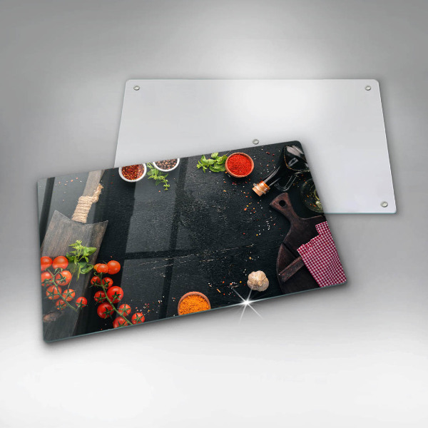 Tabla de cortar de vidrio Tomates cherry