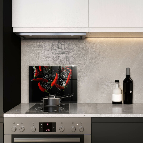 Tabla de cortar de vidrio Chiles en agua