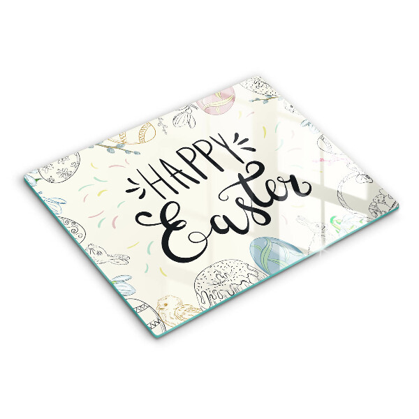 Tabla de cortar de vidrio Happy easter