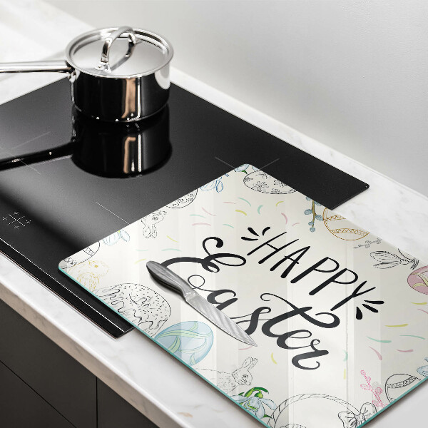 Tabla de cortar de vidrio Happy easter
