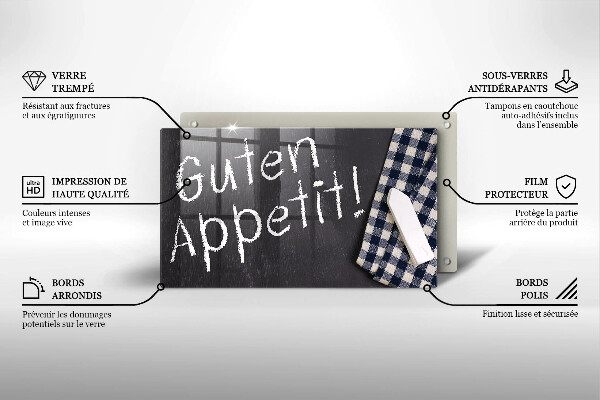 Tabla de cortar de vidrio Guten appetit!