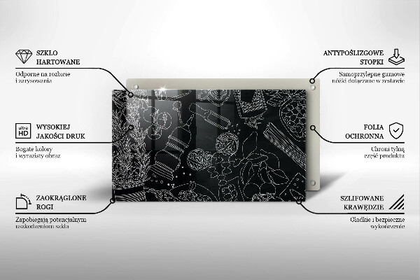 Tabla de cortar de vidrio Accesorios de cocina