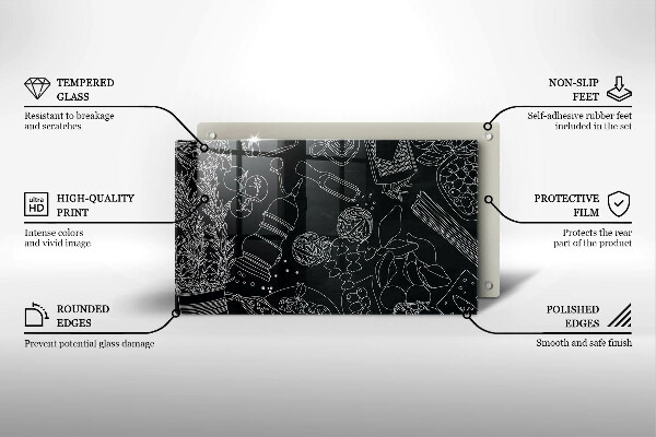 Tabla de cortar de vidrio Accesorios de cocina