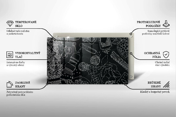 Tabla de cortar de vidrio Accesorios de cocina