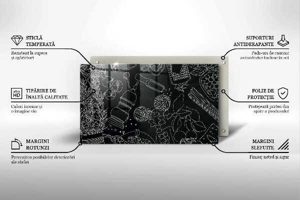 Tabla de cortar de vidrio Accesorios de cocina