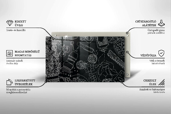 Tabla de cortar de vidrio Accesorios de cocina