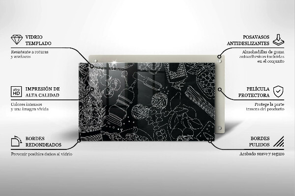 Tabla de cortar de vidrio Accesorios de cocina