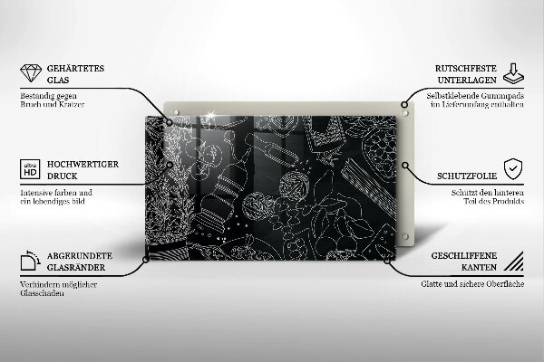 Tabla de cortar de vidrio Accesorios de cocina