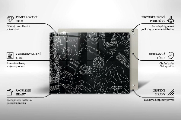 Tabla de cortar de vidrio Accesorios de cocina