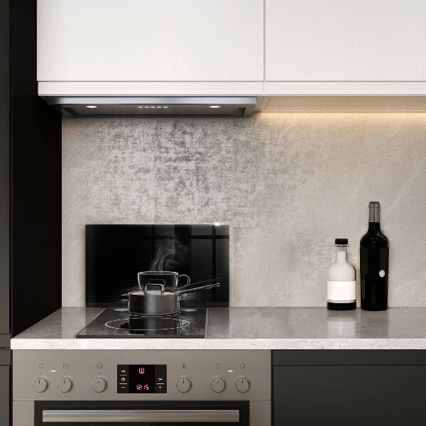 Tabla de cortar de vidrio Taza de café caliente