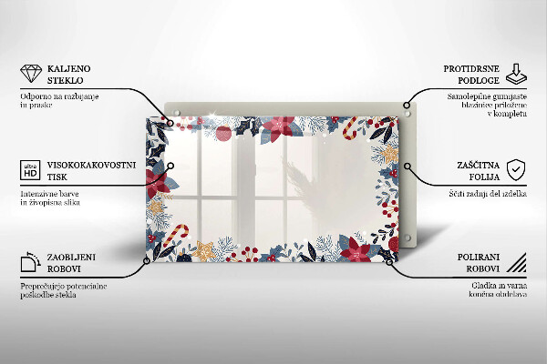 Tabla de cortar de vidrio Decoraciones de navidad