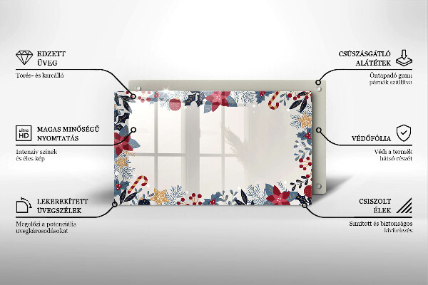 Tabla de cortar de vidrio Decoraciones de navidad