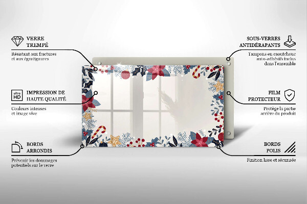 Tabla de cortar de vidrio Decoraciones de navidad