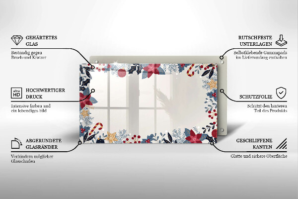 Tabla de cortar de vidrio Decoraciones de navidad