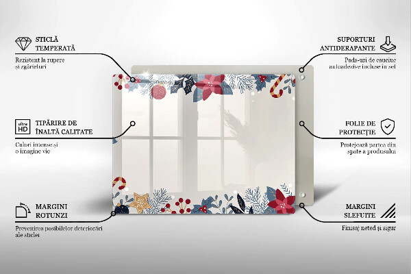 Tabla de cortar de vidrio Decoraciones de navidad