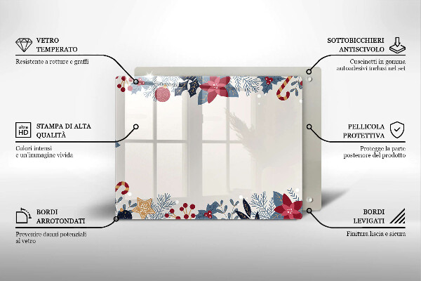 Tabla de cortar de vidrio Decoraciones de navidad