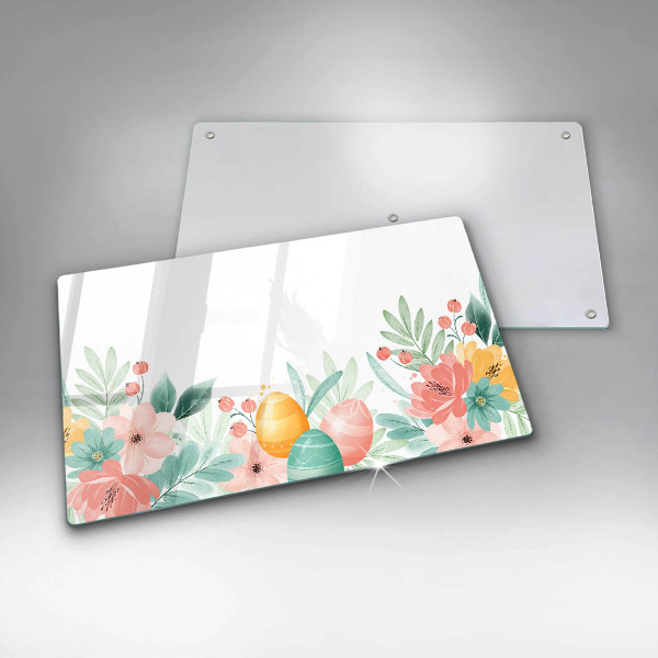 Tabla de cortar de vidrio Huevos de pascua