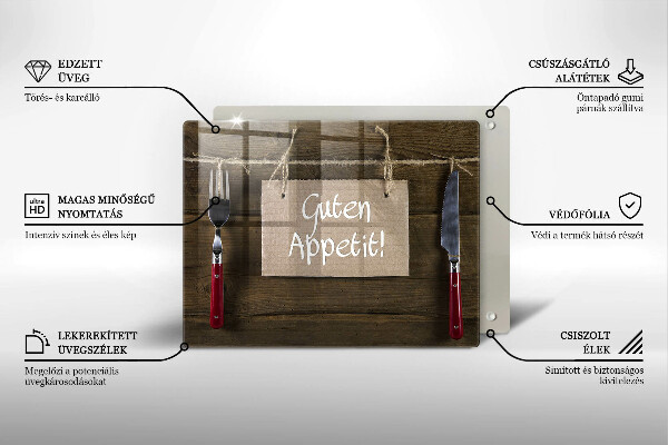 Tabla de cortar de vidrio Guten apetit