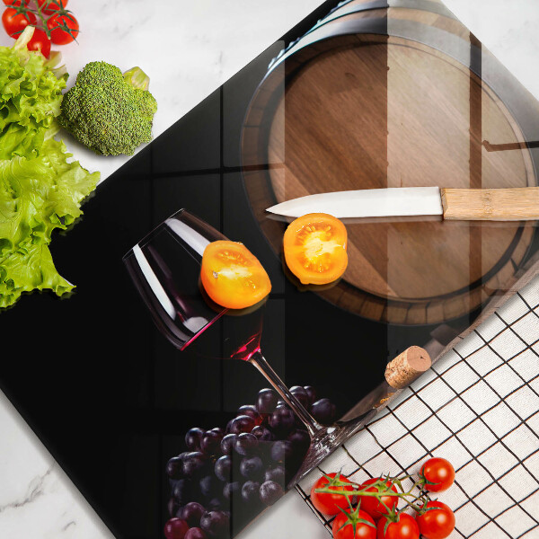 Tabla de cortar de vidrio Copa de vino de barril