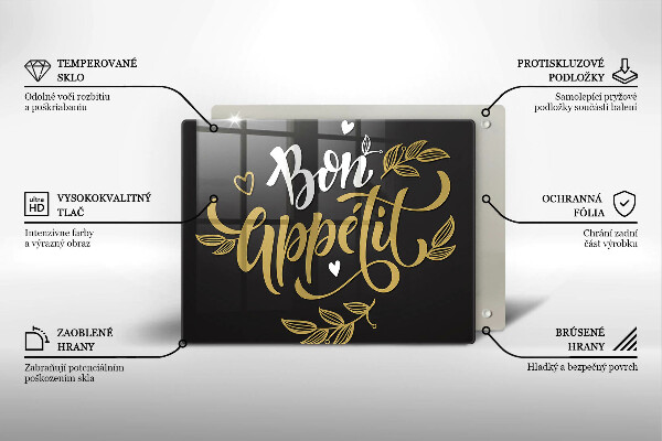 Tabla de cortar de vidrio Bon appetit