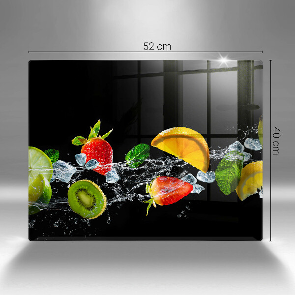 Tabla de cortar de vidrio Frutas en agua