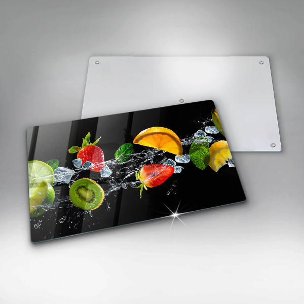 Tabla de cortar de vidrio Frutas en agua