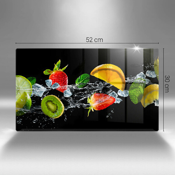 Tabla de cortar de vidrio Frutas en agua