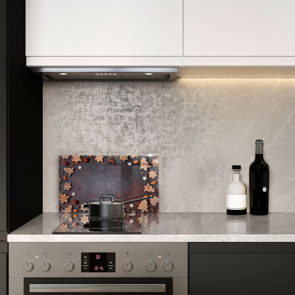 Tabla de cortar de vidrio Navidad de pan de jengibre