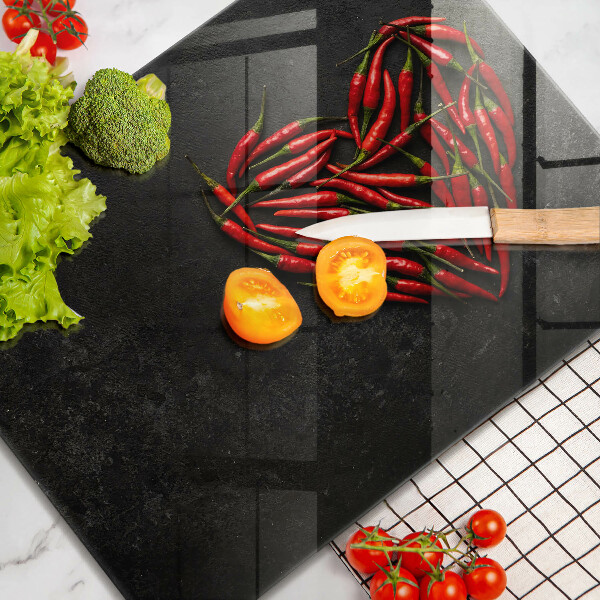 Tabla de cortar de vidrio Corazón de ají