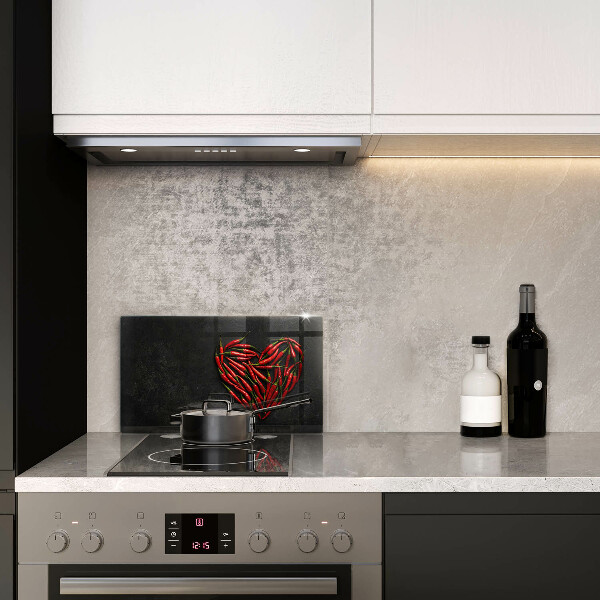 Tabla de cortar de vidrio Corazón de ají