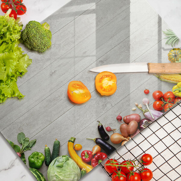 Tabla de cortar de vidrio Verduras en tablas