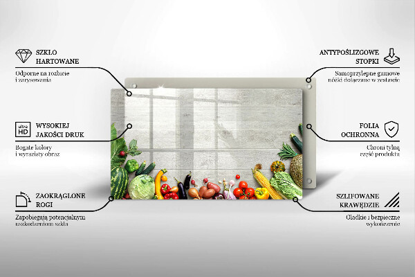 Tabla de cortar de vidrio Verduras en tablas