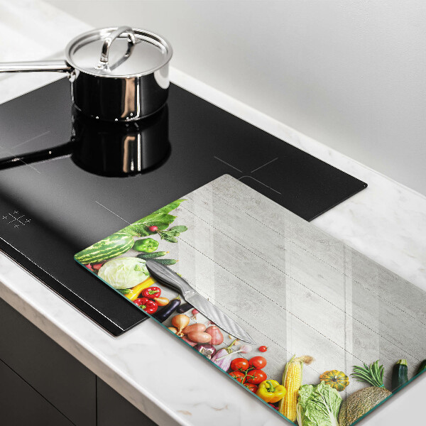 Tabla de cortar de vidrio Verduras en tablas