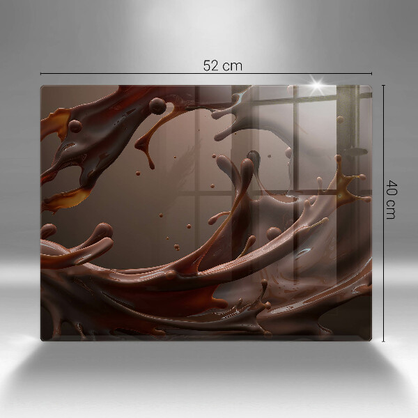 Tabla de cortar de vidrio Chocolate liquido