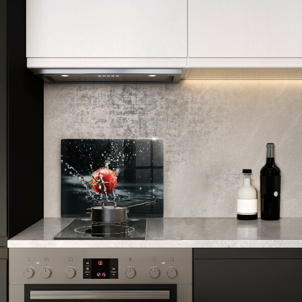 Tabla de cortar de vidrio Tomate en agua