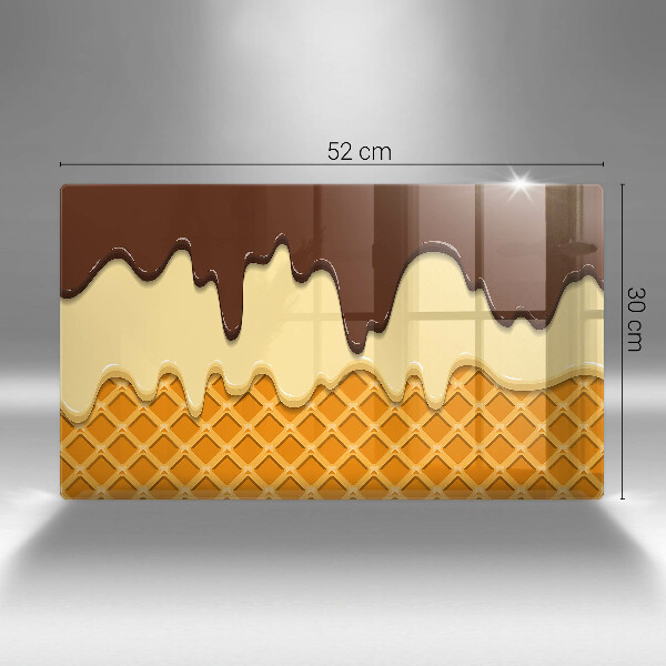 Tabla de cortar de vidrio Ilustración de cono de helado