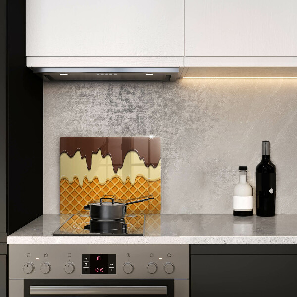 Tabla de cortar de vidrio Ilustración de cono de helado