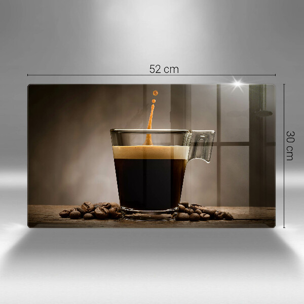 Tabla de cortar de vidrio Vidrio y granos de café